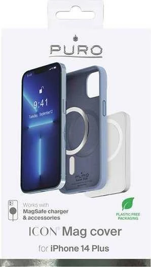 PURO ICON MAG MagSafe dėklas skirtas Apple iPhone 14 Max, mėlynas