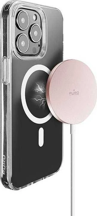 Nezatříděno Puro Elektrik Puro magnetinė belaidė indukcinė įkrovimo stotis USB-C, suderinama su MagSafe, 1 m, rožinė