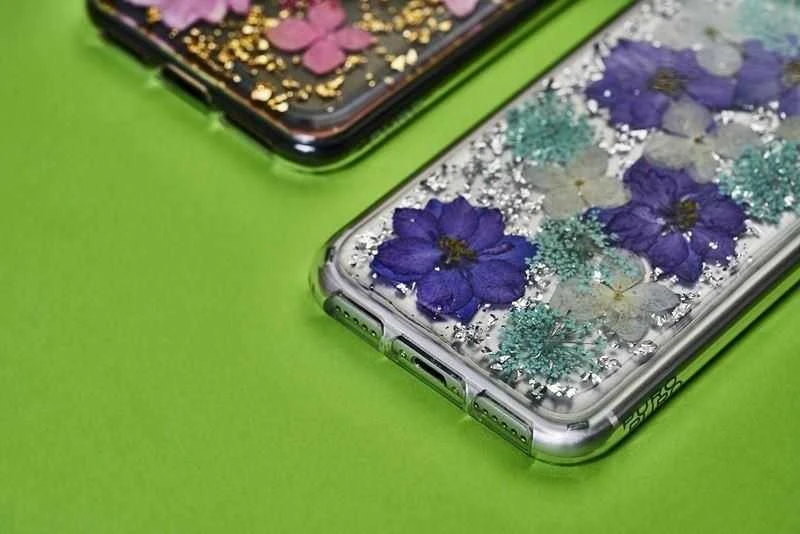PURO Glam Hippie Chic Cover - dėklas skirtas Apple iPhone XR real žalias flower petals