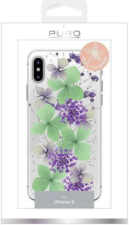 PURO Glam Hippie Chic Cover - dėklas skirtas Apple iPhone XR real žalias flower petals
