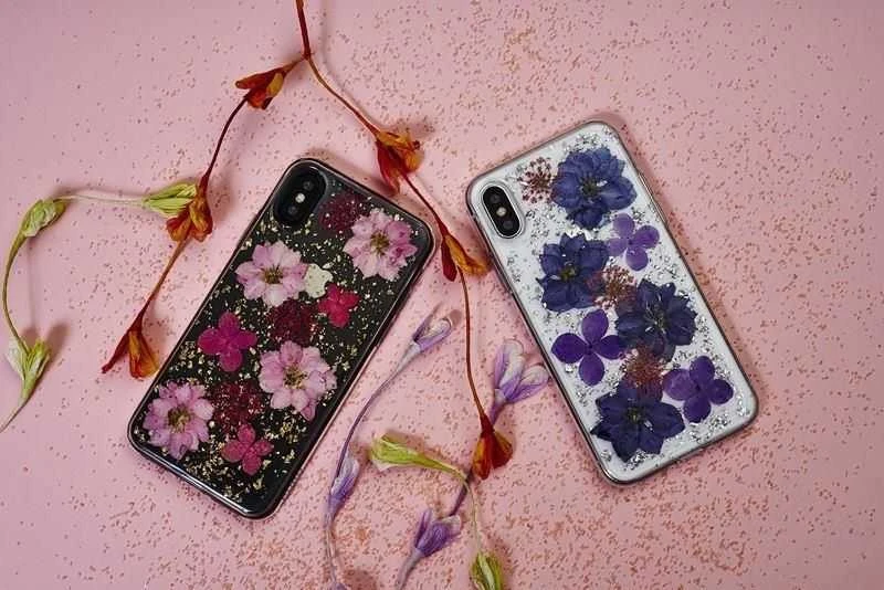 PURO Glam Hippie Chic Cover - dėklas skirtas Apple iPhone XR real žalias flower petals