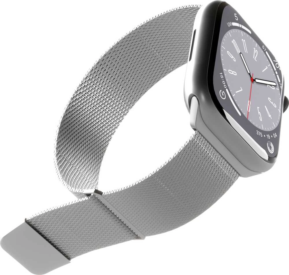 Puro Milanese magnetinė apyrankė – nerūdijančio plieno apyrankė, skirta Apple Watch 38/40/41 mm (sidabrinė)