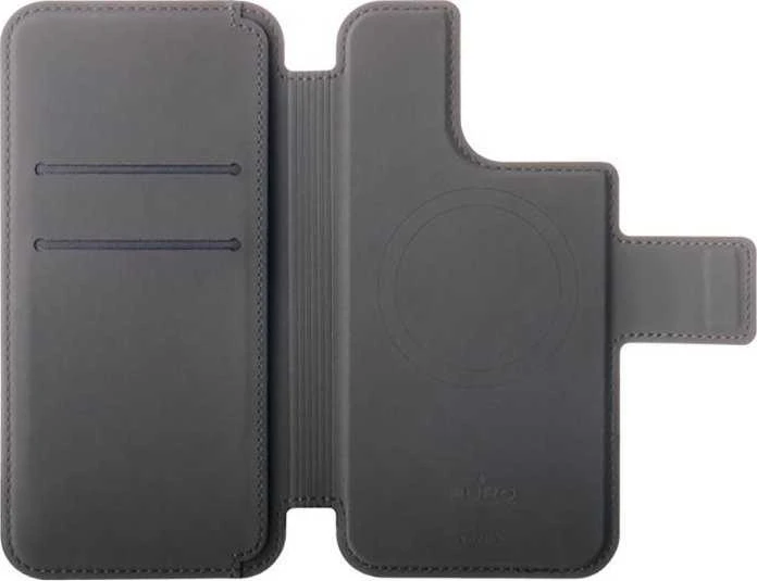 PURO Folio MagSafe dėklas - dėklas 2in1 skirtas Apple iPhone 14 Pro / 13 Pro Juodas