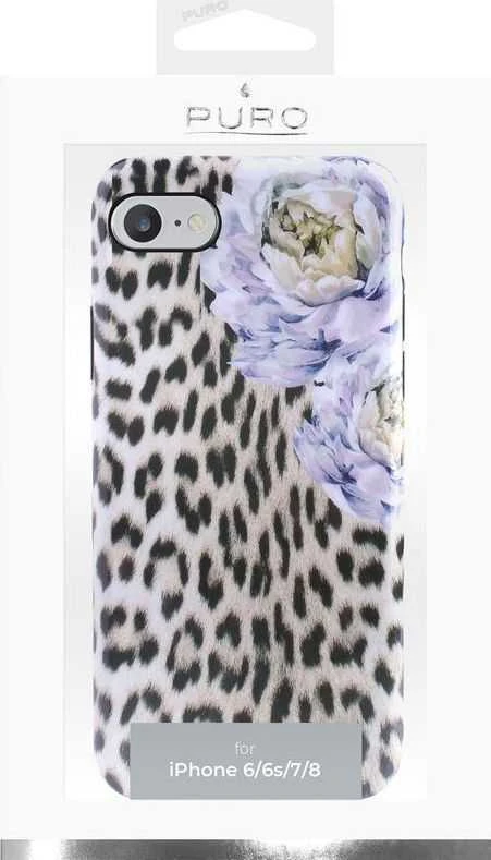 PURO Glam Sweet Leopard - dėklas skirtas Apple iPhone SE 2020/8/7 / 6s Leo Peonies
