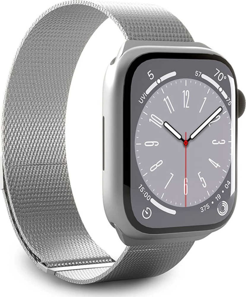 Puro ‘MILANESE’ apyrankė Apple Watch 42-44-45-49m, argento