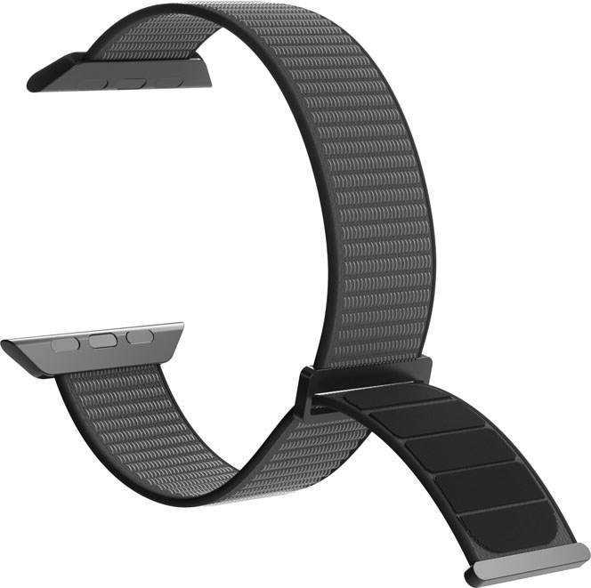 Puro ''SPORT'' nylon apyrankė Apple Watch 42-44-45-49mm. juodos spalvos