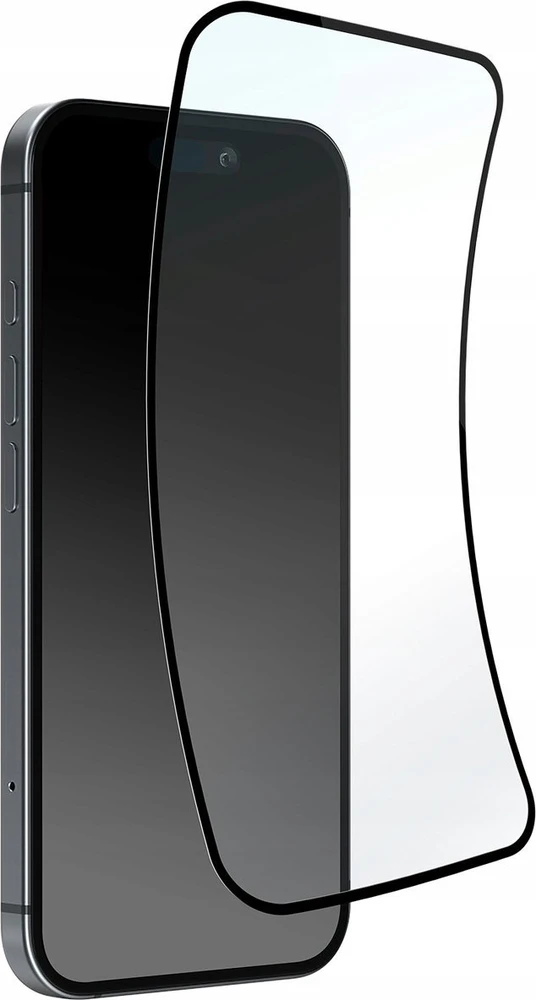 Hibridinė ekrano apsauga Puro Flexible Glass D3O su juodu rėmeliu Apple iPhone 16 Pro