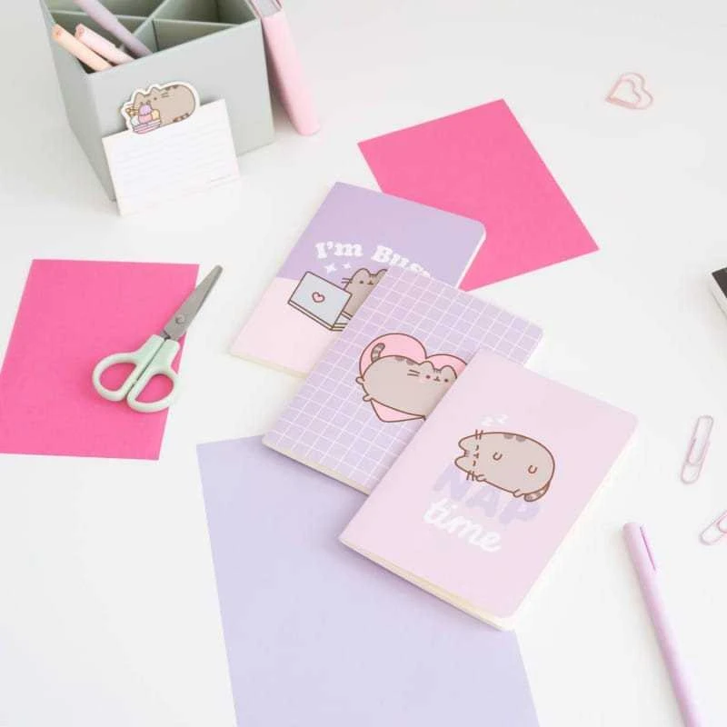 Pusheen - A6 formato užrašų knygelių rinkinys iš „Moments“ kolekcijos (3 vnt.)