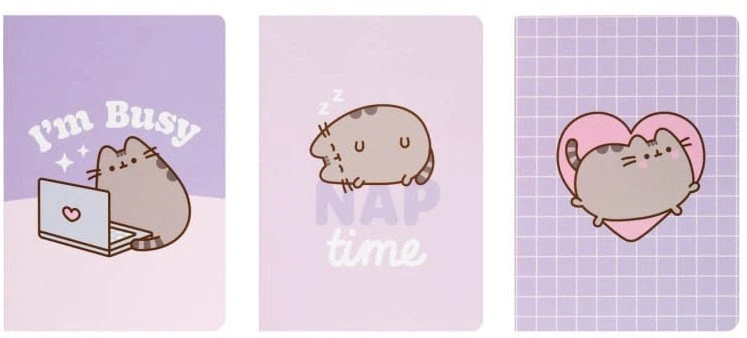 Pusheen - A6 formato užrašų knygelių rinkinys iš „Moments“ kolekcijos (3 vnt.)