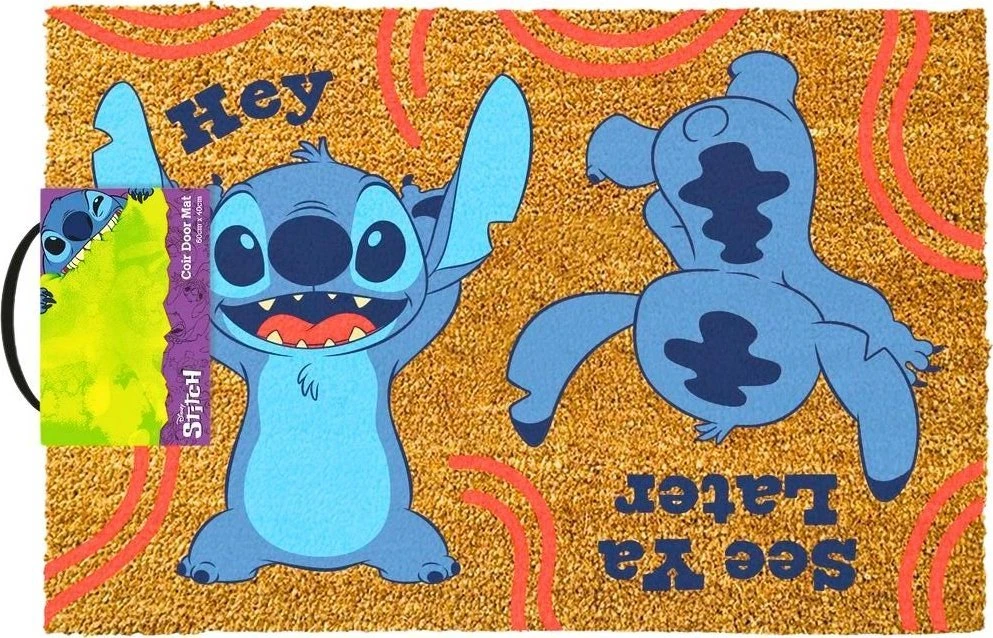Lilo & Stitch kokosinis durų kilimėlis su Stičo piešiniu