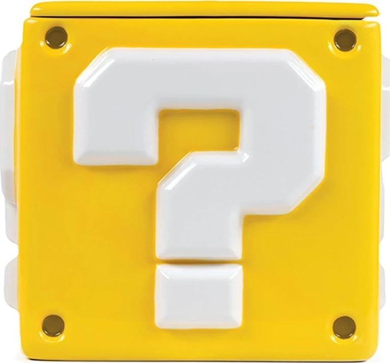 Gertuvė Nintendo - Super Mario klaustuko bloko sausainių indelis - ryškus