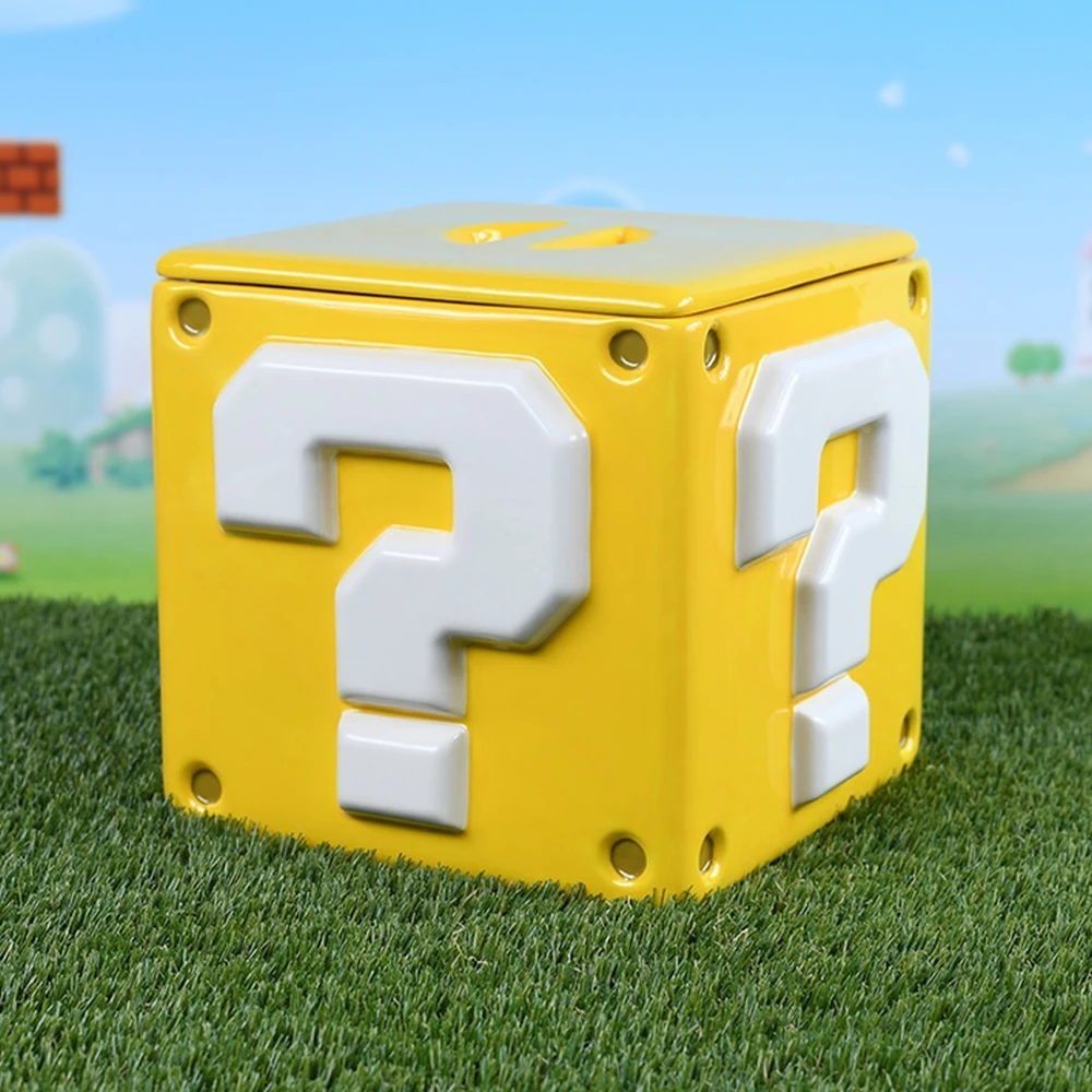 Gertuvė Nintendo - Super Mario klaustuko bloko sausainių indelis - ryškus