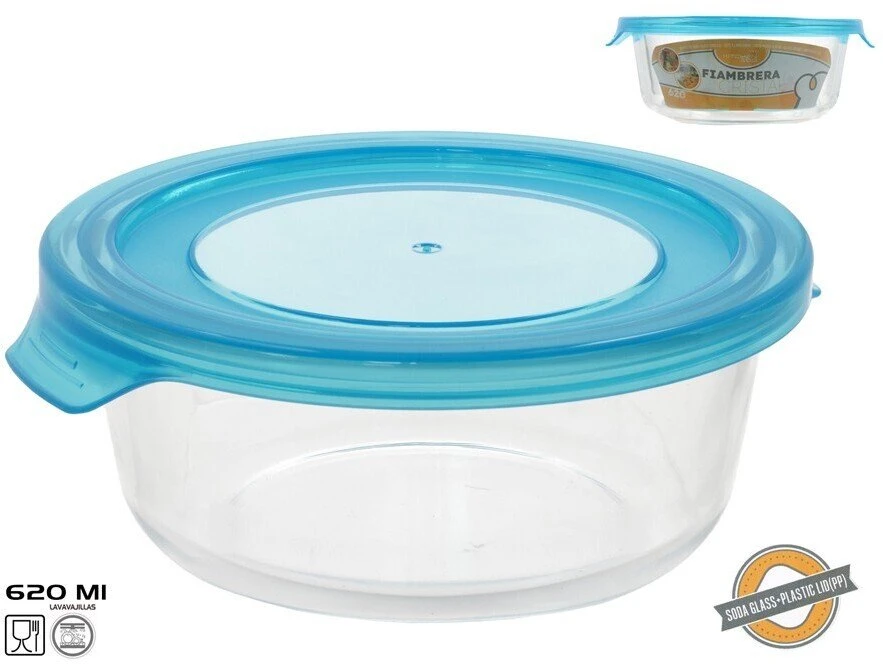 Apvali stiklinė pietų dėžutė 620 ml, 6 x 17 x 15,5 cm, KITCHEN&GO