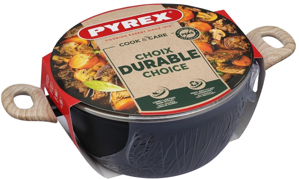 Pyrex Puodas su dangčiu Cook&Care Ø24cm/4.1L (33CR24AE6)