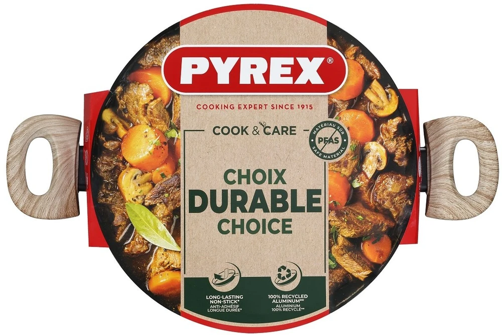 Pyrex Puodas su dangčiu Cook&Care Ø24cm/4.1L (33CR24AE6)