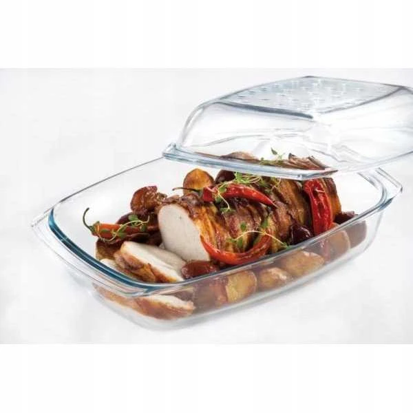 Pyrex 5 l stačiakampis karščiui atsparus indas su Termisil dangčiu