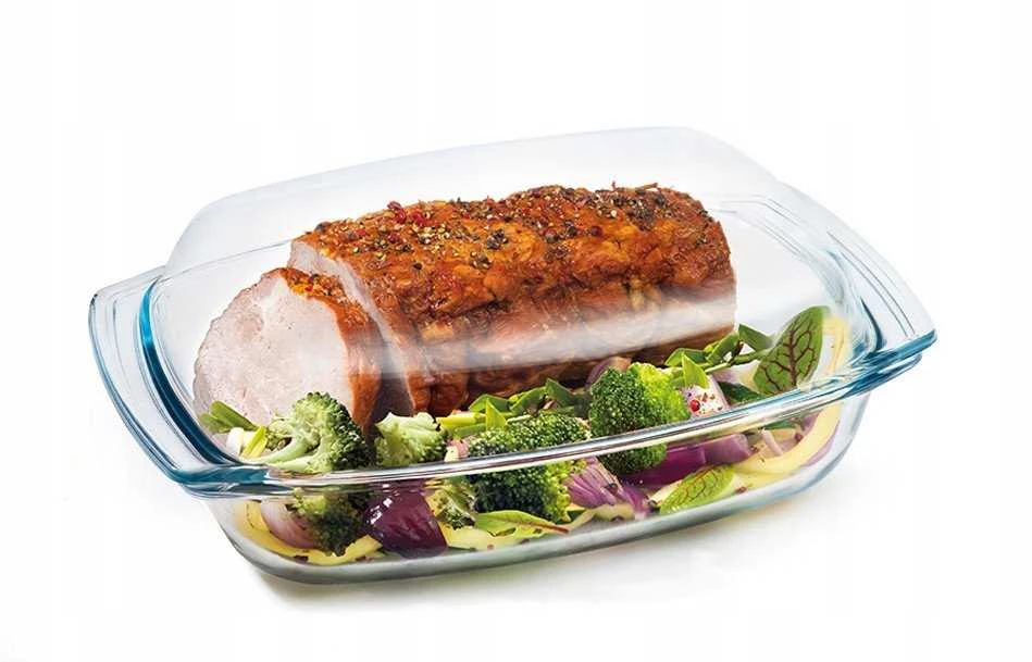 Pyrex 5 l stačiakampis karščiui atsparus indas su Termisil dangčiu