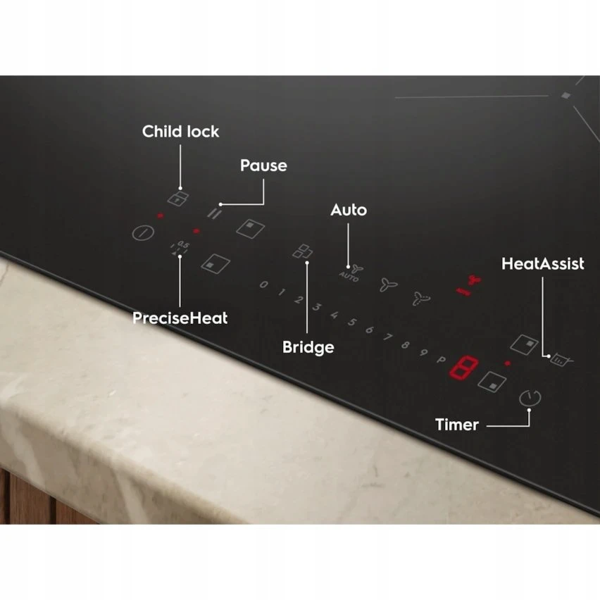 60 cm pločio indukcinė kaitlentė su integruotu gartraukiu Electrolux ECC63410CB