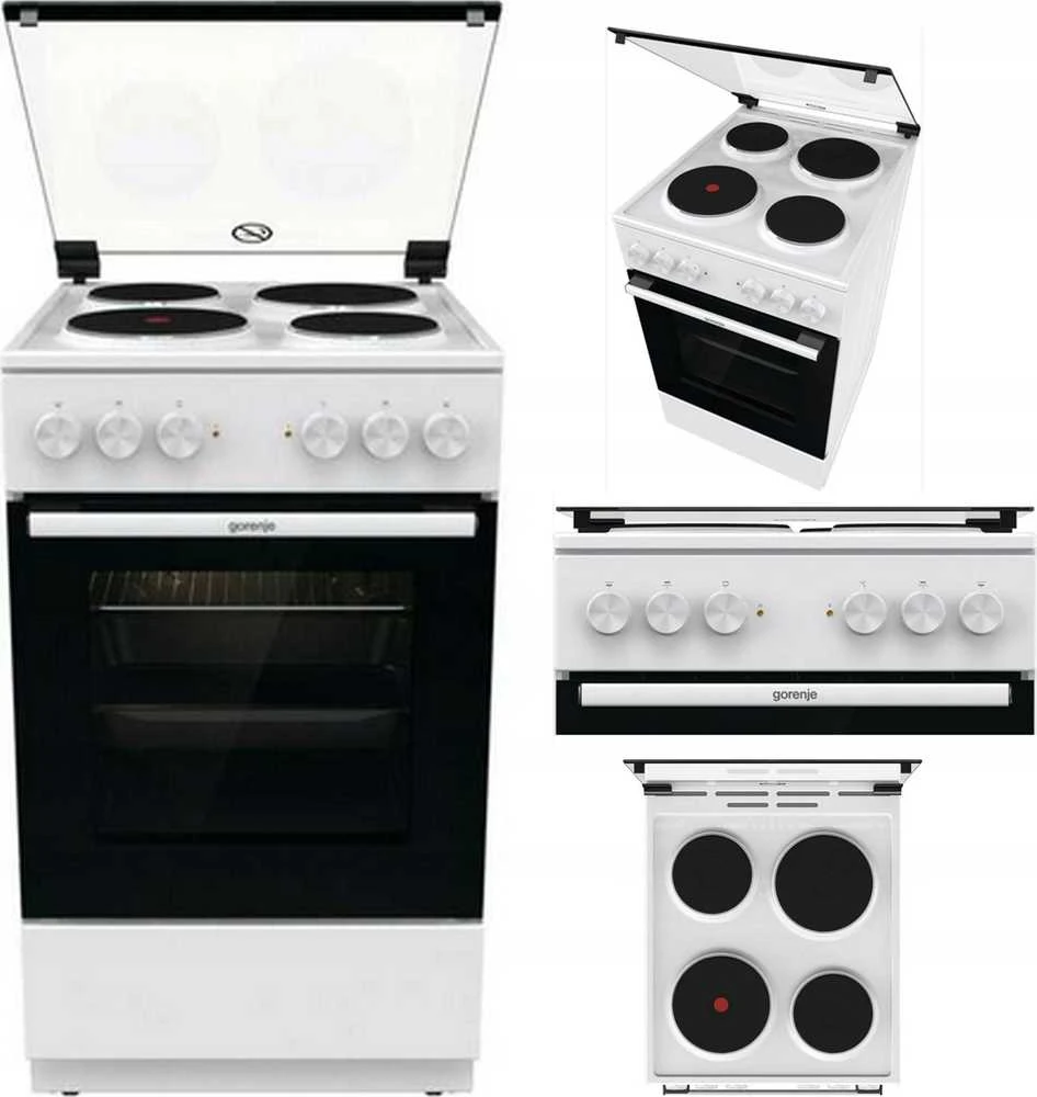 Viryklė Gorenje Cooker | GE5A21WH | Hob type Electric | Oven type Electric | Baltas | Plotis 50 cm | Grilling | Gylis 59.4 cm | 68 L