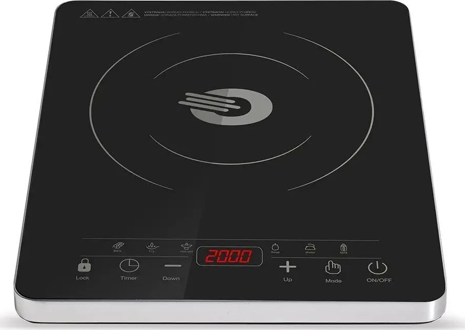 Orava VP-22i indukcinė kaitlentė, 2000 W, 9 pasirenkami lygiai, LED ekranas, 50 dB, laikmatis, skaitmeninis valdymas, juoda