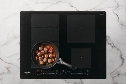 WHIRLPOOL indukcinė kaitlentė WF S7560 NE 60 cm, 1 FlexiSlide, Booster, Juodas