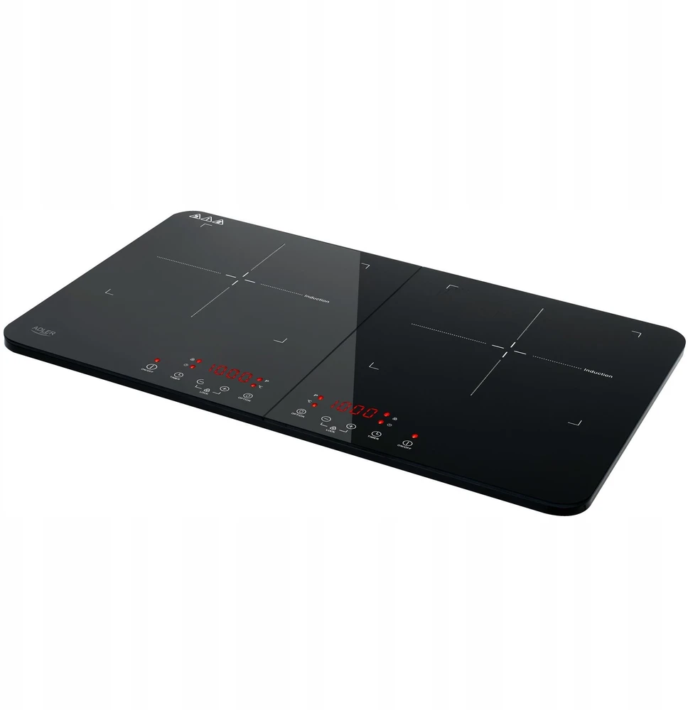 AD 6516 | Adler Cooker | Touch controls | Number of burners/cooking zones 2 | Induction | Juodas