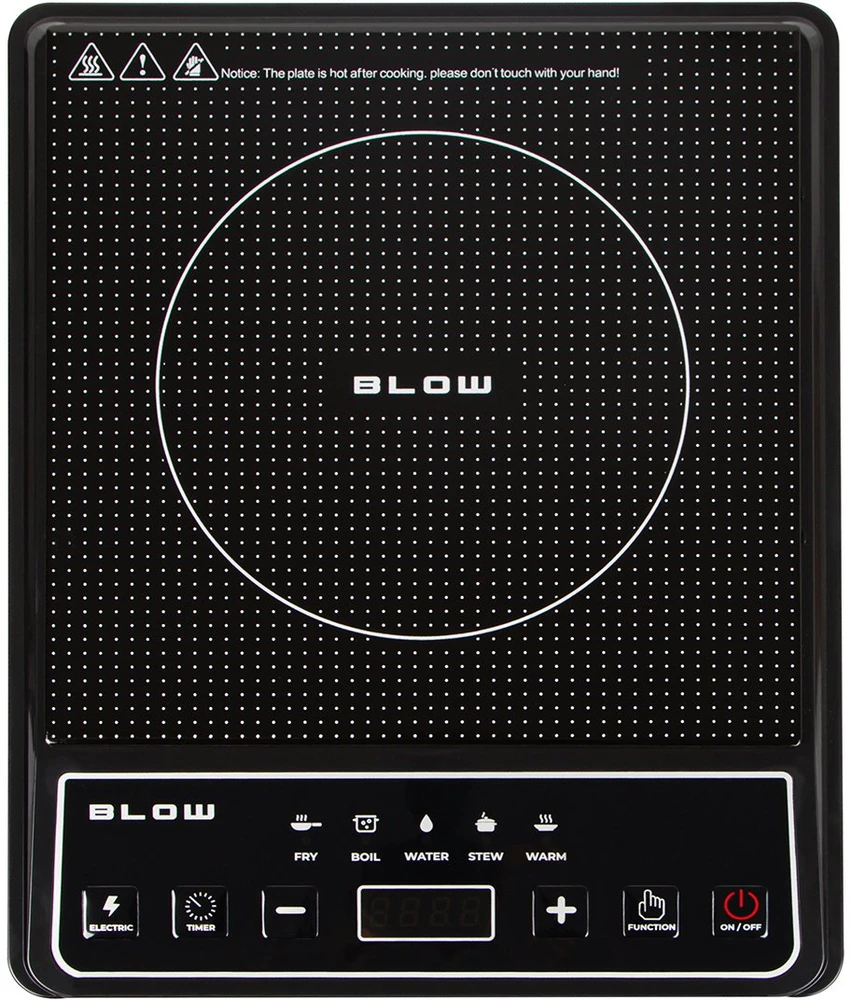 Blow Vieno degiklio reguliuojamo galingumo indukcinė viryklė, 2000 W, pūtimo galia