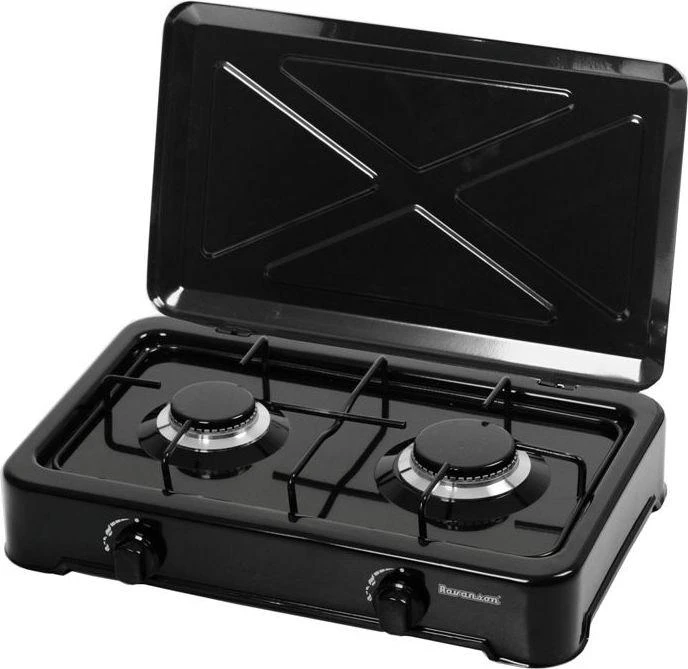 Ravanson K-02TB hob Juodas Countertop Gas 2 zone(s)