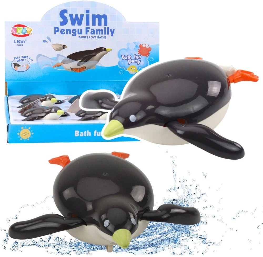 Lean Toys Vonios žaislas pingvinas 14,5 cm