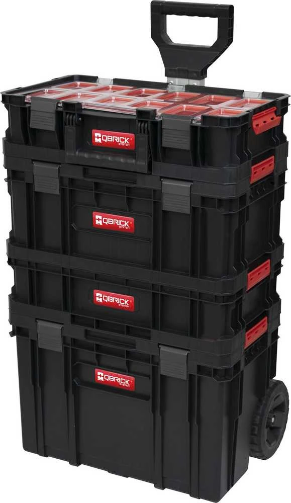 Q-Brick Mobili įrankių dėžė ant ratukų System Cart Two 6in1