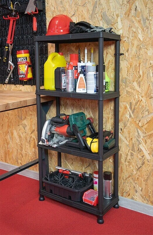 Werkstattregal aus Kunststoff Qbrick Regular Shelving System 60/30x4