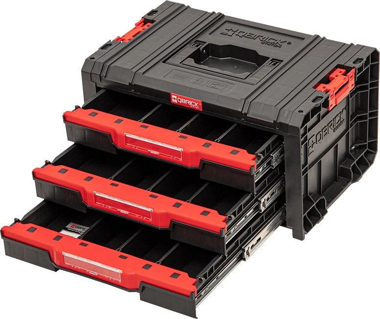 Q-Brick Įrankių dėžė Qbrick SKRQPROD3B2CZAPG003; su 3 stalčiais