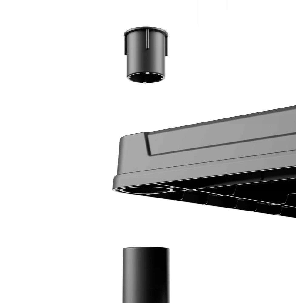 Werkstattregal aus Kunststoff Qbrick Regular Shelving System 60/30x4