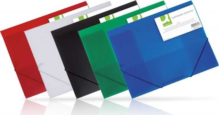 Q-Connect Aplankas PP su guma A4 transparent baltas