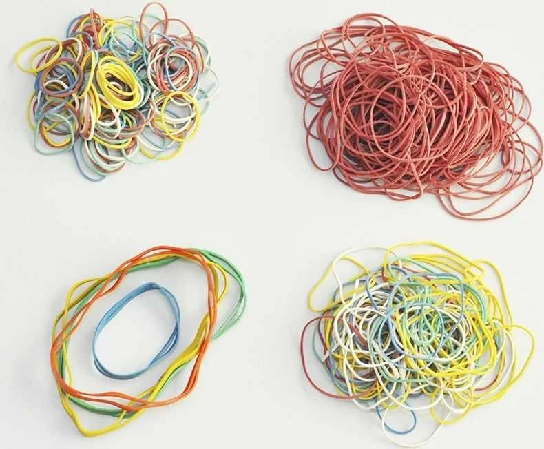 Spalvotos elastinės gumytės 100g