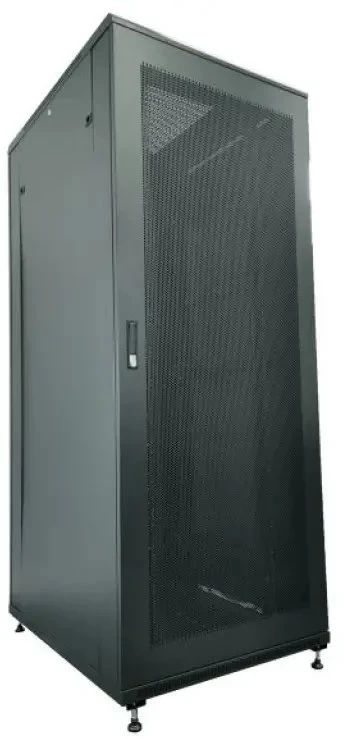 Q Lantec ALAN Spintelė su rakinama, vienos dalies A-LAN SS-42U-800-1000-02-C (42U, 19', 2050mm / 800mm / 1000mm, pastatoma, stiklinė, juodos spalvos)