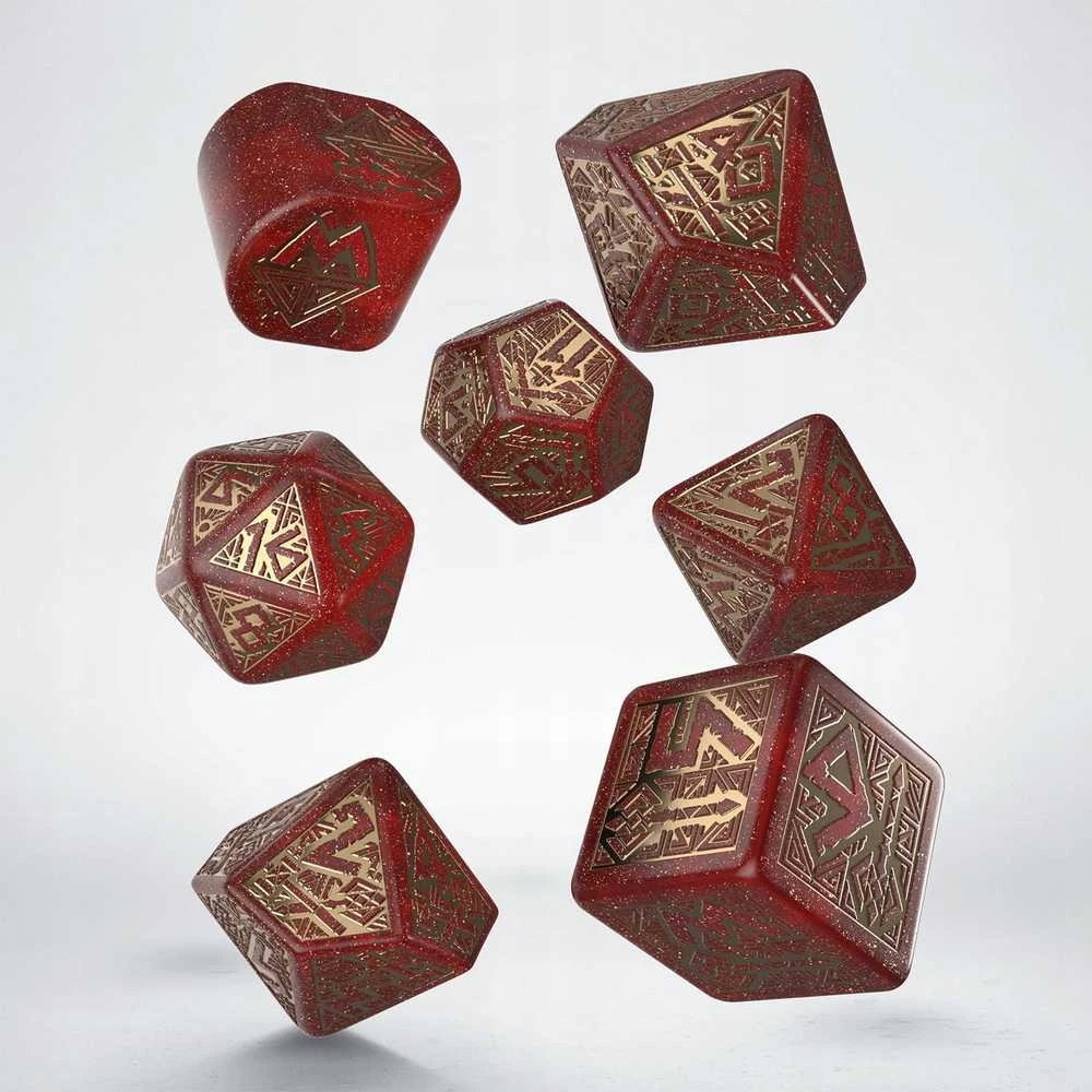 Q Workshop Dwarven Jewels Kauliukų Rinkinys (raudona Sp.)