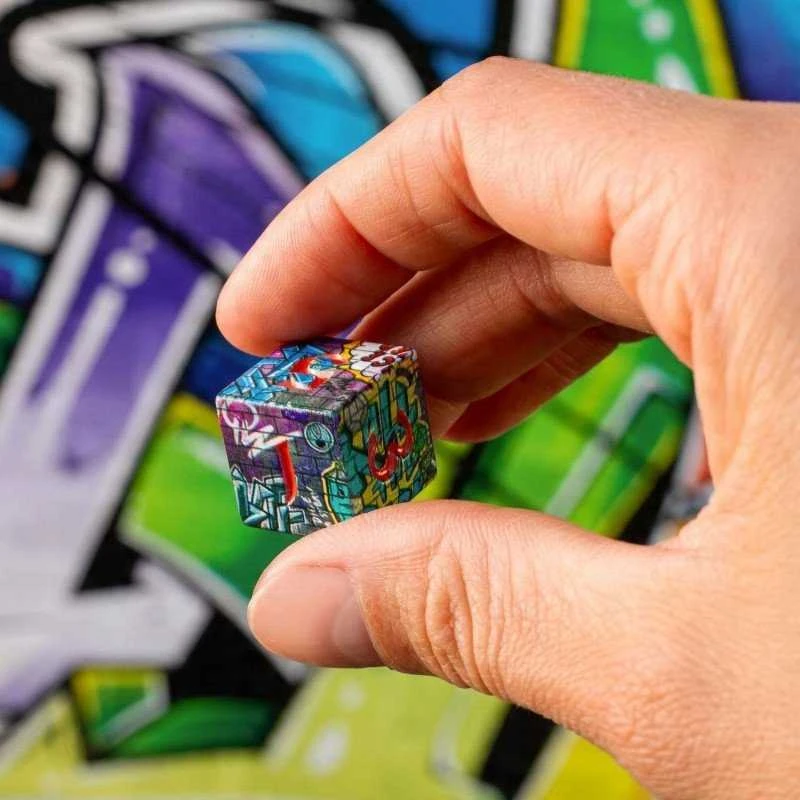 Q WORKSHOP Graffiti stalo RPG kauliukų rinkinys, 7 vnt – spalvoti full art