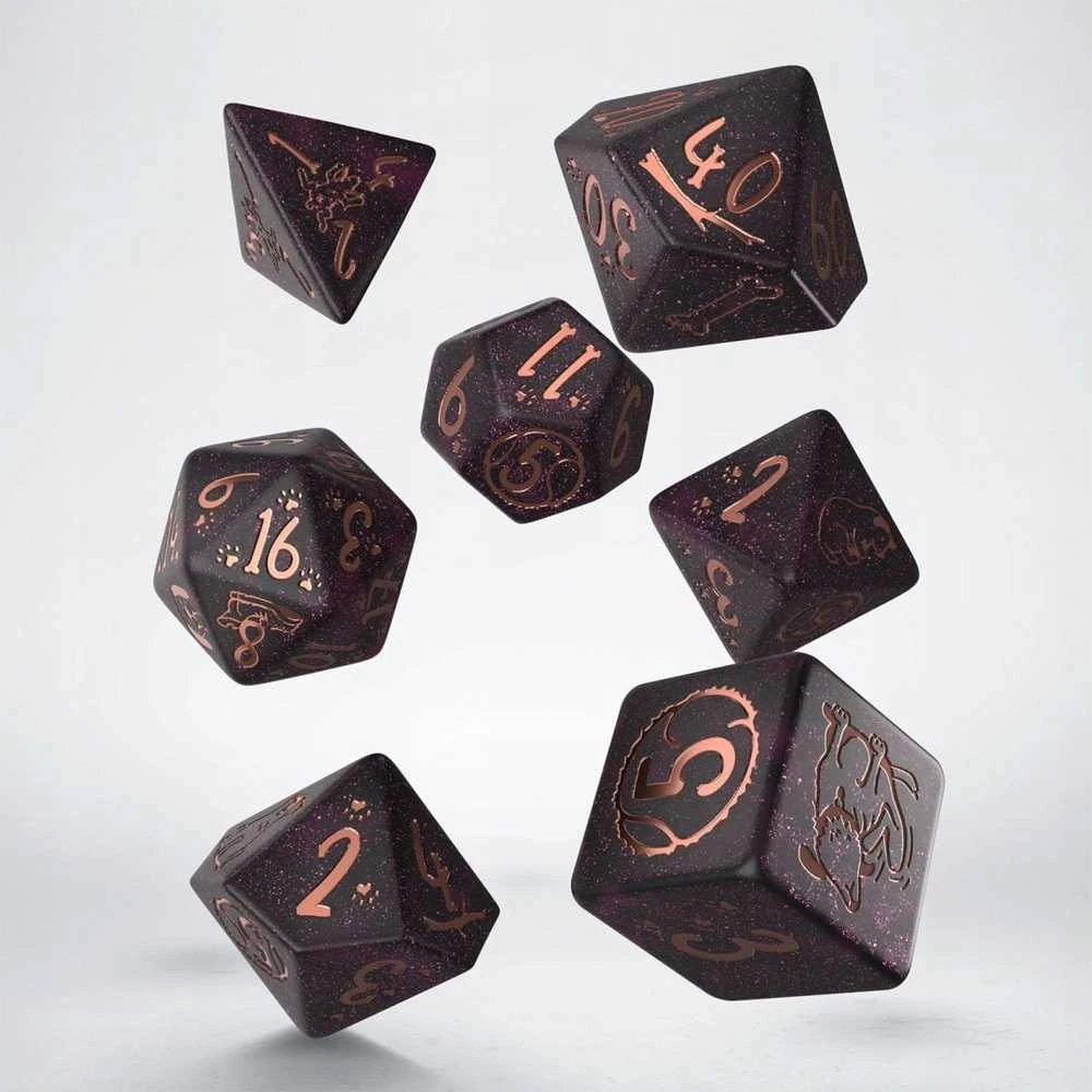 Q Workshop DOGS Dice Set: Luna Kauliukų Rinkinys
