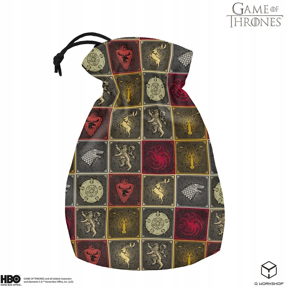 Sostų karai kauliukų maišelis su Westeros herbais, RPG – Q Workshop