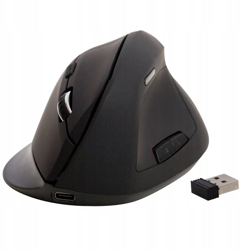 Pelė Q-Connect ergonomiczna belaidė pionowa Juodas (KF15115)