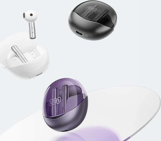 Ausinės QCY AilyBuds Clear T32 Violetinė