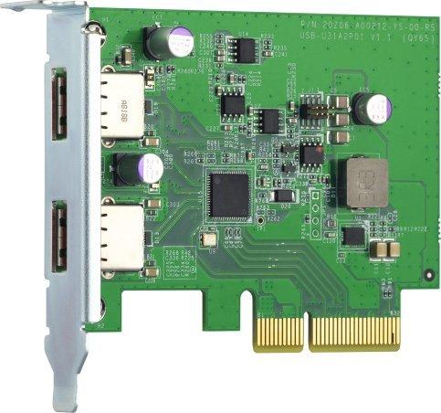 QNAP USB 3.2 Gen 2 dviejų prievadų PCIe išplėtimo plokštė