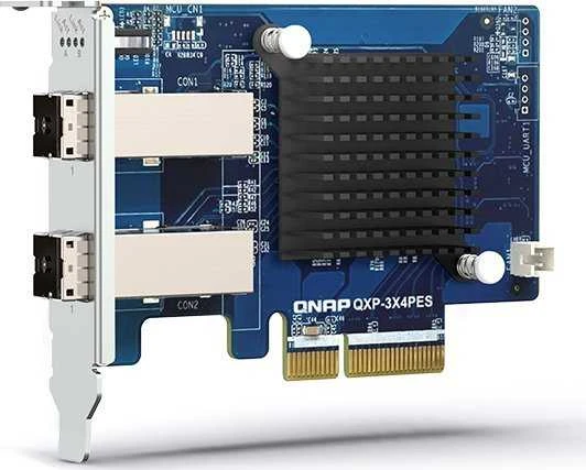 QNAP QXP-3X4PES plokštė su aušintuvu ir SFF-8644 lizdais