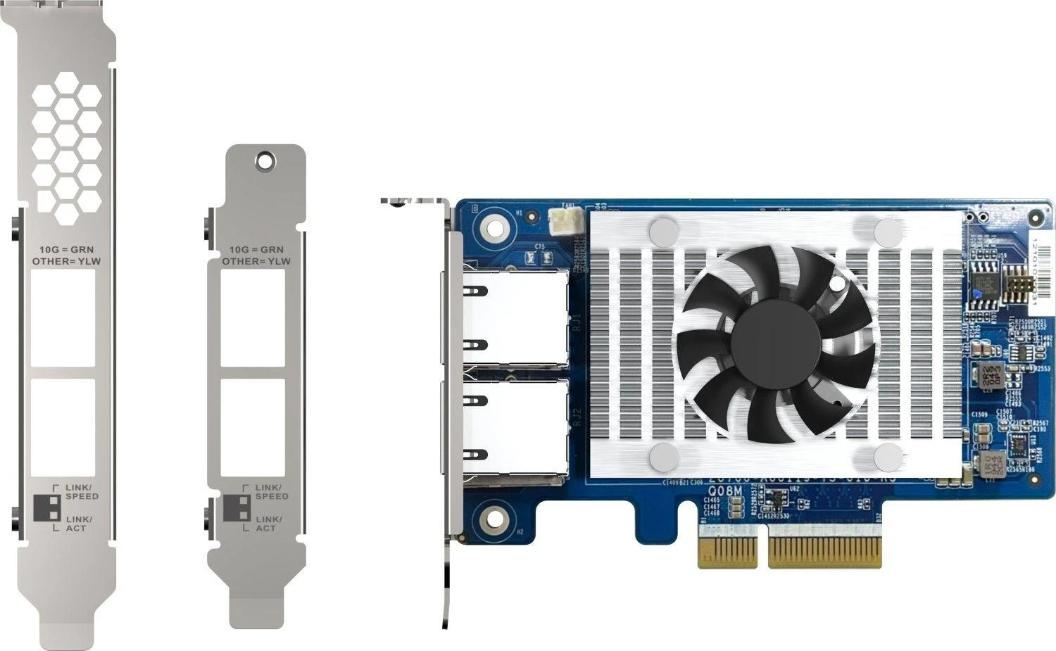 QNAP | Du 10 GbE prievadai su SR-IOV ir iSCSI, blokų pagrindu, palaiko kelis virtualių diskų režimus | QXG-10G2T-X710 | PCIe 3.0 x4