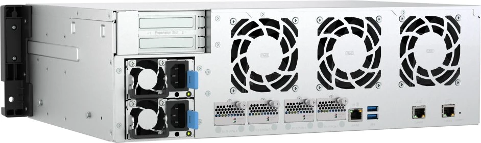 Qnap serveris QNAP TS-h1655XeU-RP-8G | 16 lizdų plokščias NAS serveris, Intel, 8GB RAM, 2x 10Gb Base-T, RP, RACK