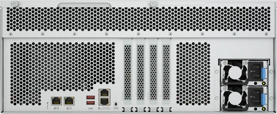 Serveris Serwer Qnap QNAP TS-H2477XU-RP - NAS-Server - 24 Schachte - Rack - einbaufahig - SATA 6Gb/s - RAID 0, 1, 5, 6, 10, 50, 60, JBOD - RAM 32 GB - Gigabit Ethernet / 2.5 Gigabit Ethernet / 10 Gigabit Ethernet - iSCSI Support - 4U