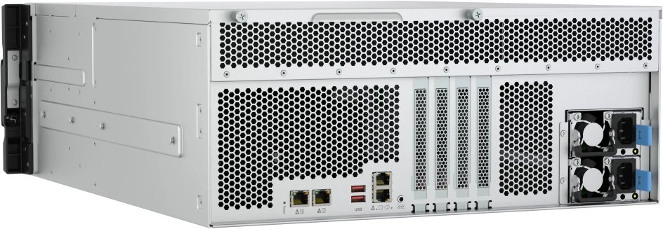 Serveris Serwer Qnap QNAP TS-H2477XU-RP - NAS-Server - 24 Schachte - Rack - einbaufahig - SATA 6Gb/s - RAID 0, 1, 5, 6, 10, 50, 60, JBOD - RAM 32 GB - Gigabit Ethernet / 2.5 Gigabit Ethernet / 10 Gigabit Ethernet - iSCSI Support - 4U