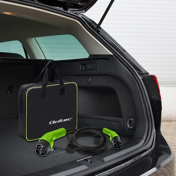 „Qoltec“ EV 2 tipo automobilio įkrovimo laidas | 230 V | 7 kW | 32 A | 5 m