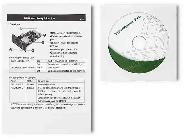 Qoltec SNMP modulis 3 fazių UPS